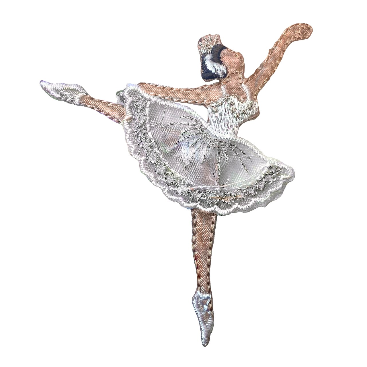Ballerina in a White Dress, Prima Donna, POC, Embroidered, Iron on Patch
